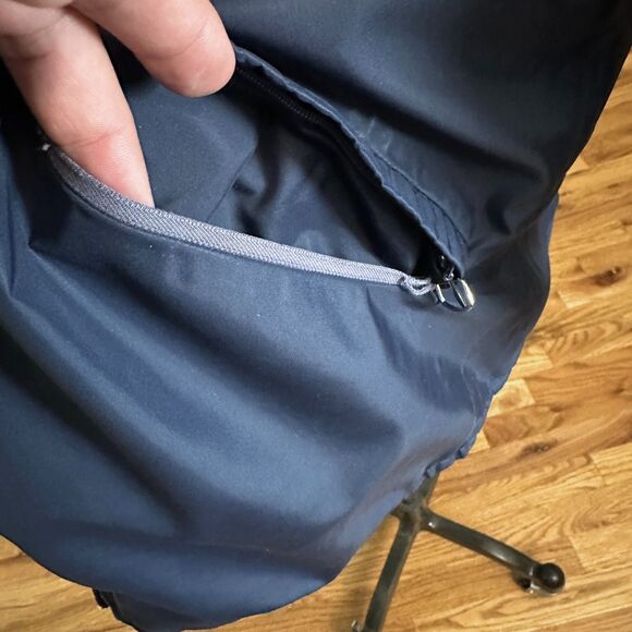 VTG Skitique Puffer Coat Ski Jacket Blue Goose Down Blue Sz Large Made in Japan - Picture 12 of 16